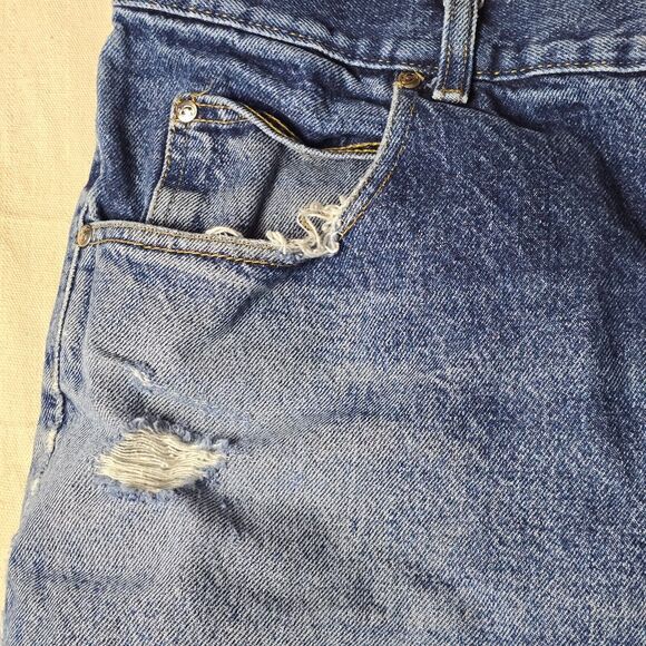 VINTAGE Anchor Blue Baggy Men Jeans 40x30 Blue Denim Skateboard Street Wear‎ Y2K - Picture 13 of 16